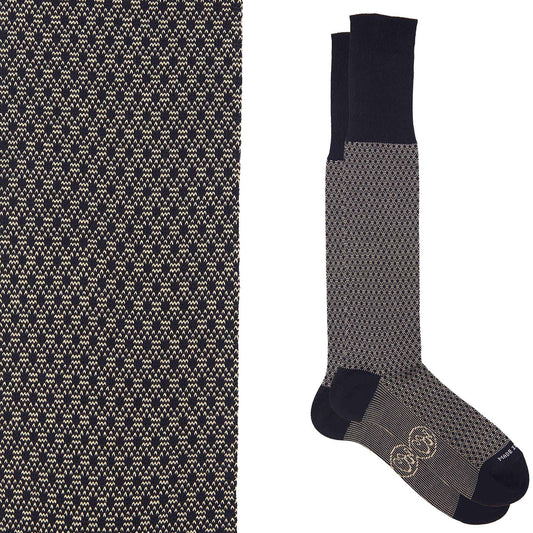 Box calza lunga cotone Filo di Scozia con polsino inglese - GIALLO DESERTO