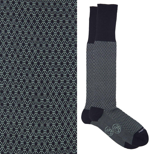 Box calza lunga cotone Filo di Scozia con polsino inglese e Cintura in morbida pelle - VERDE CHIARO MENTA