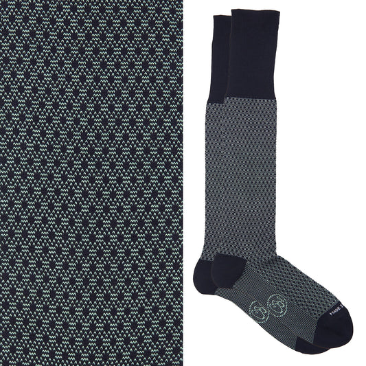 Box calza lunga cotone Filo di Scozia con polsino inglese - VERDE CHIARO MENTA