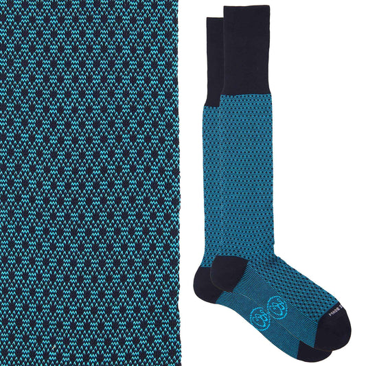 Box calza lunga cotone Filo di Scozia con polsino inglese - CELESTE SORGENTE