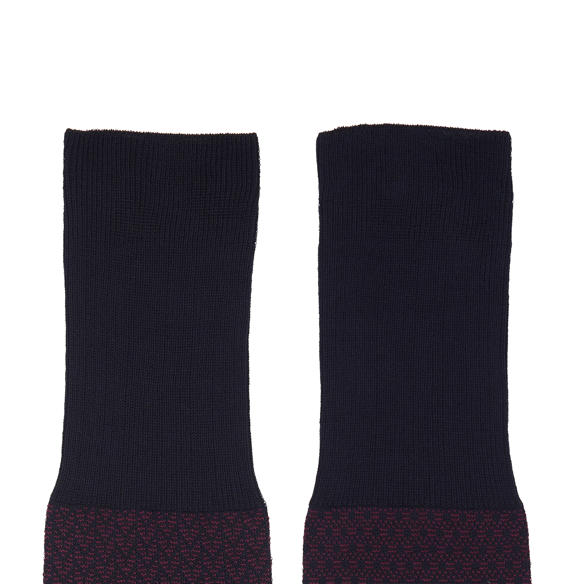 Calza lunga in Filo di Scozia Principe di Galles - Rosso scuro Barolo