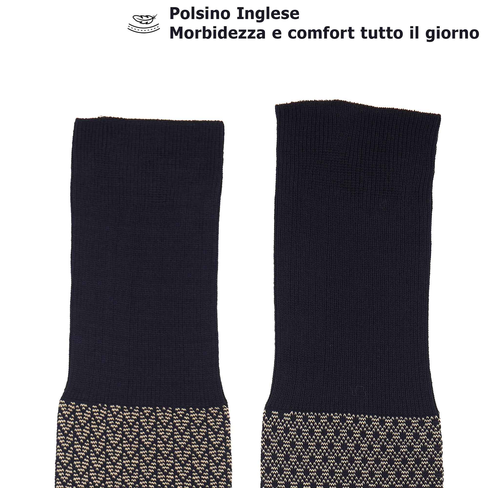 Box calza lunga cotone Filo di Scozia con polsino inglese e Cintura in morbida pelle - GIALLO DESERTO