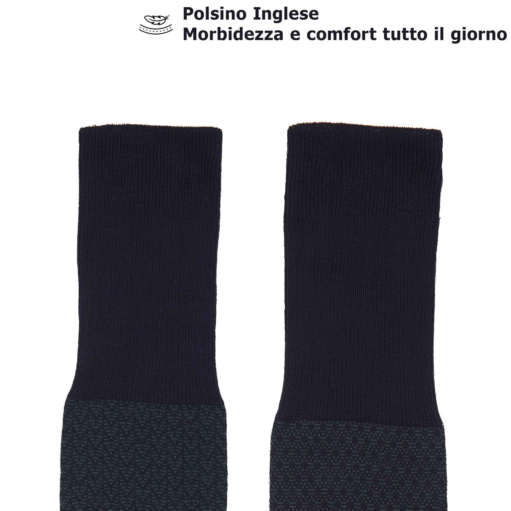 Box calza lunga cotone Filo di Scozia con polsino inglese e Cravatta in seta fatta a mano- VERDE SCURO LARICE