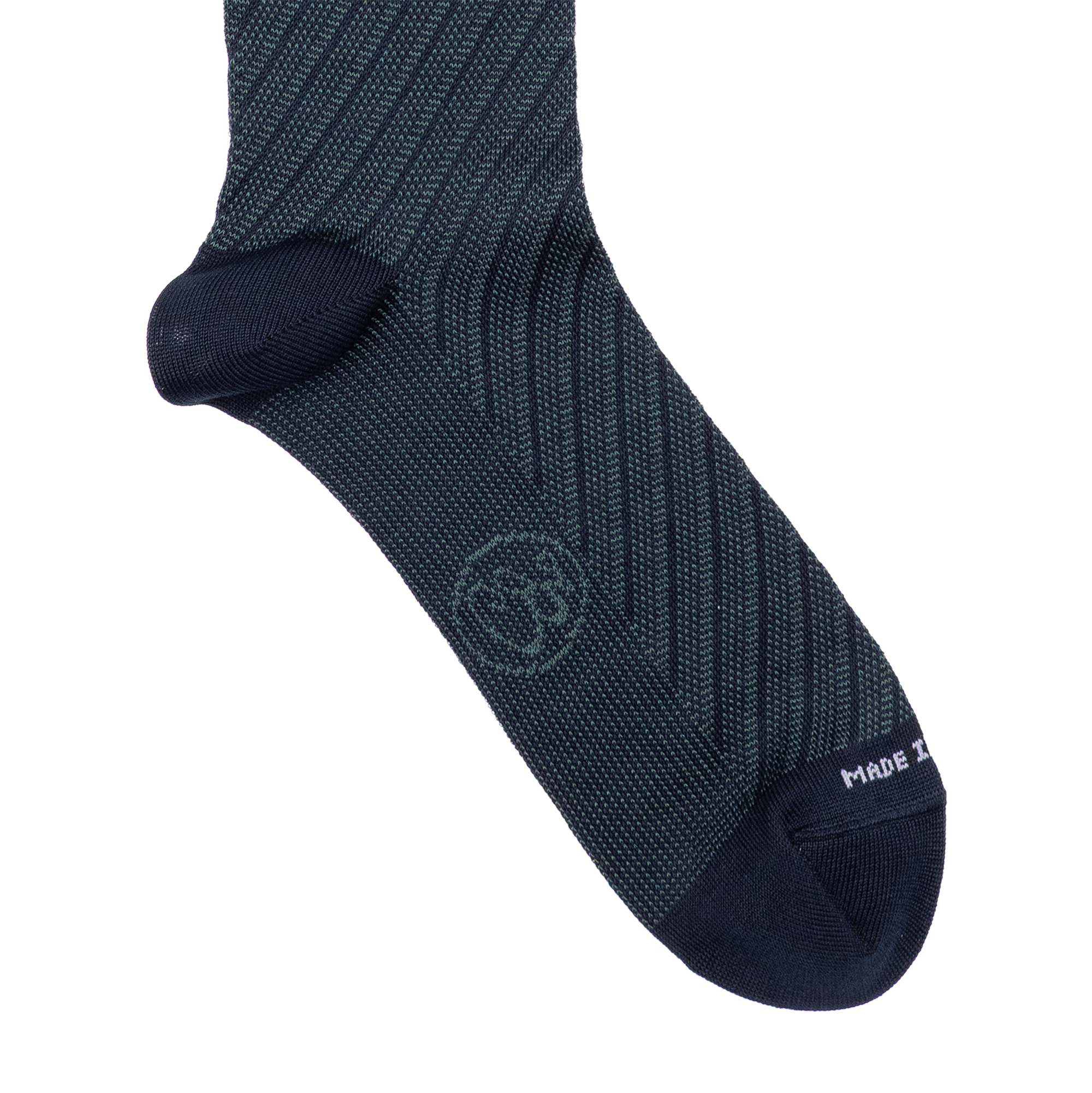 Calza uomo in Filo di Scozia Regimental - Verde scuro Larice