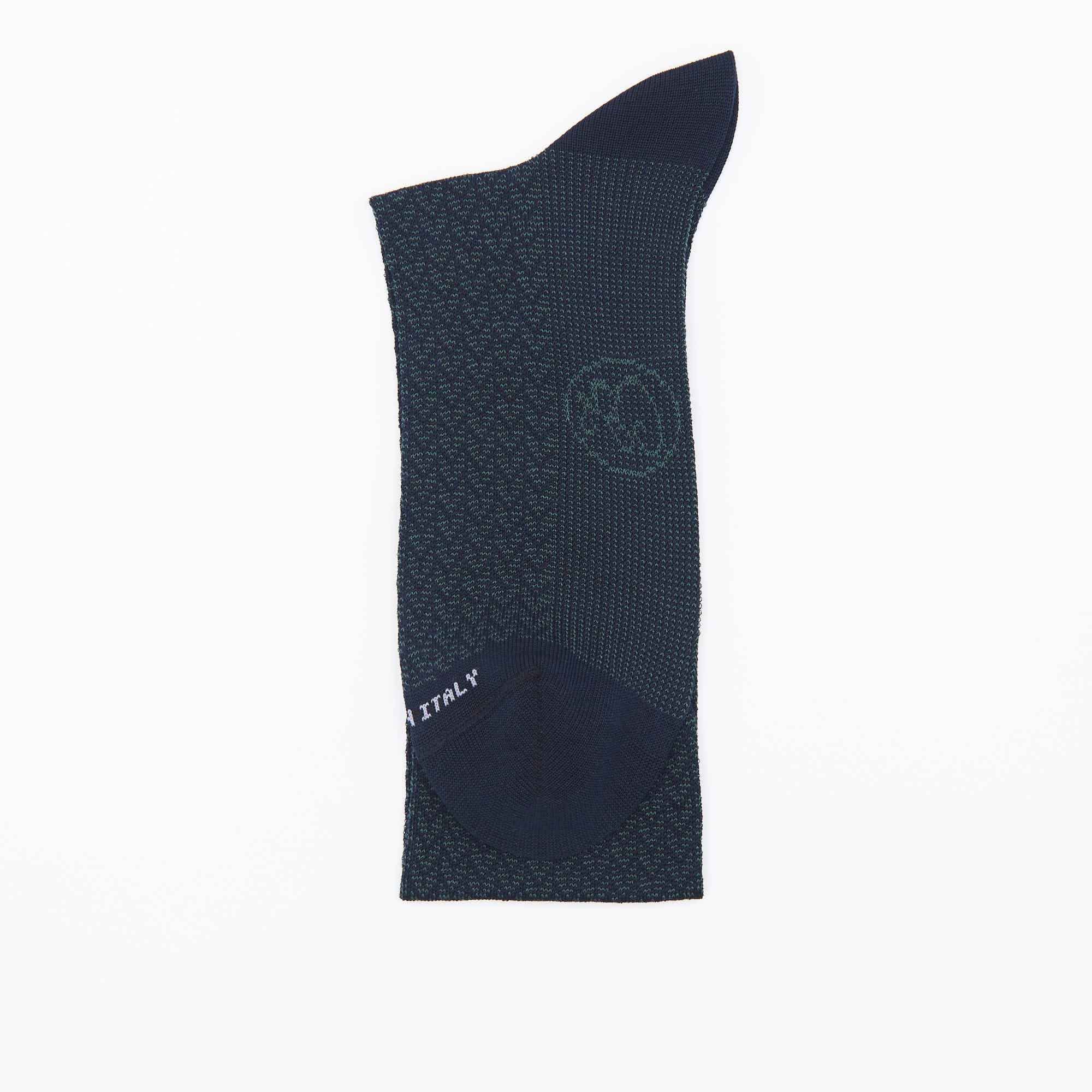 Box calza lunga cotone Filo di Scozia con polsino inglese e Cravatta in seta fatta a mano- VERDE SCURO LARICE