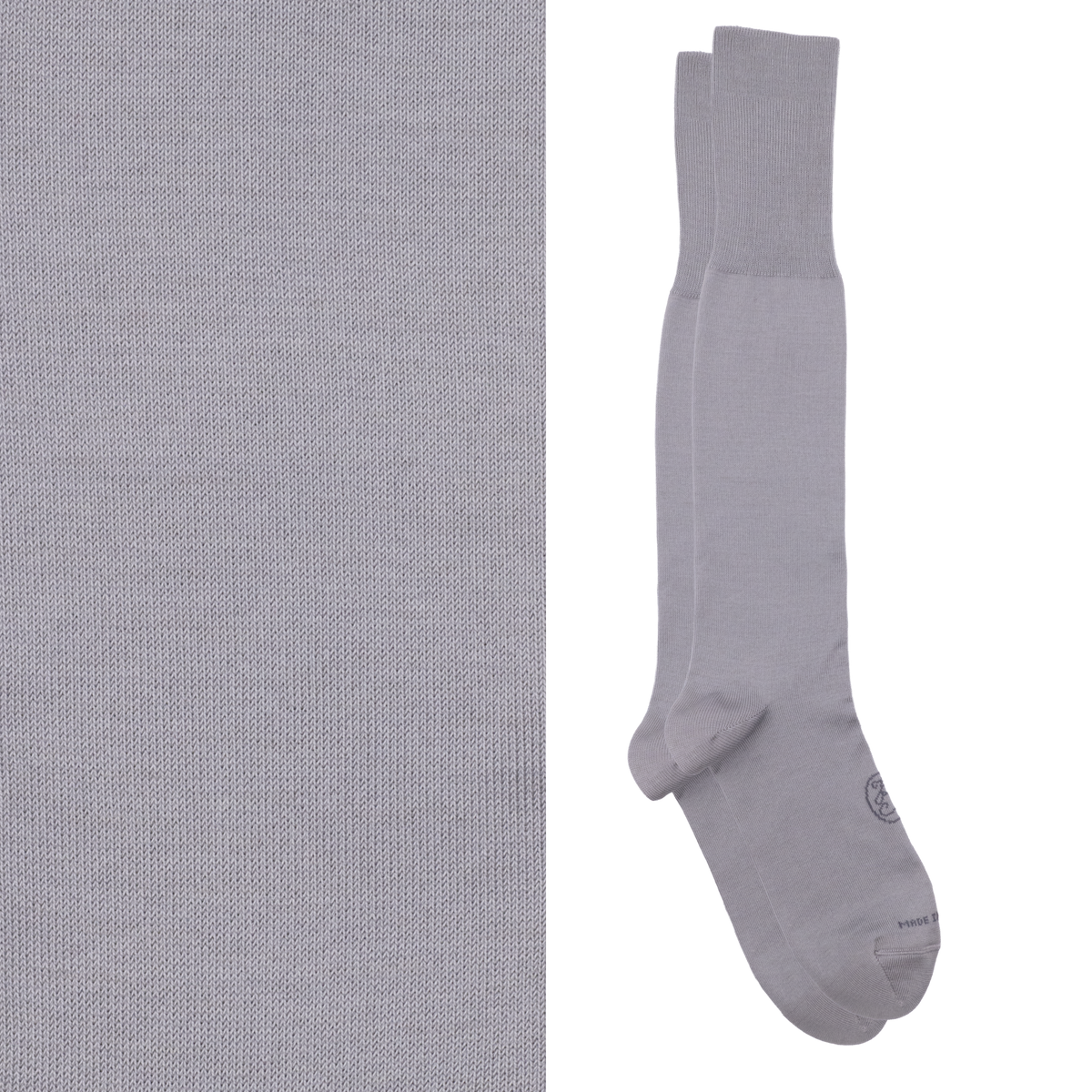 Men's solid color Filo di Scozia socks "Le Cromìe" - Ash