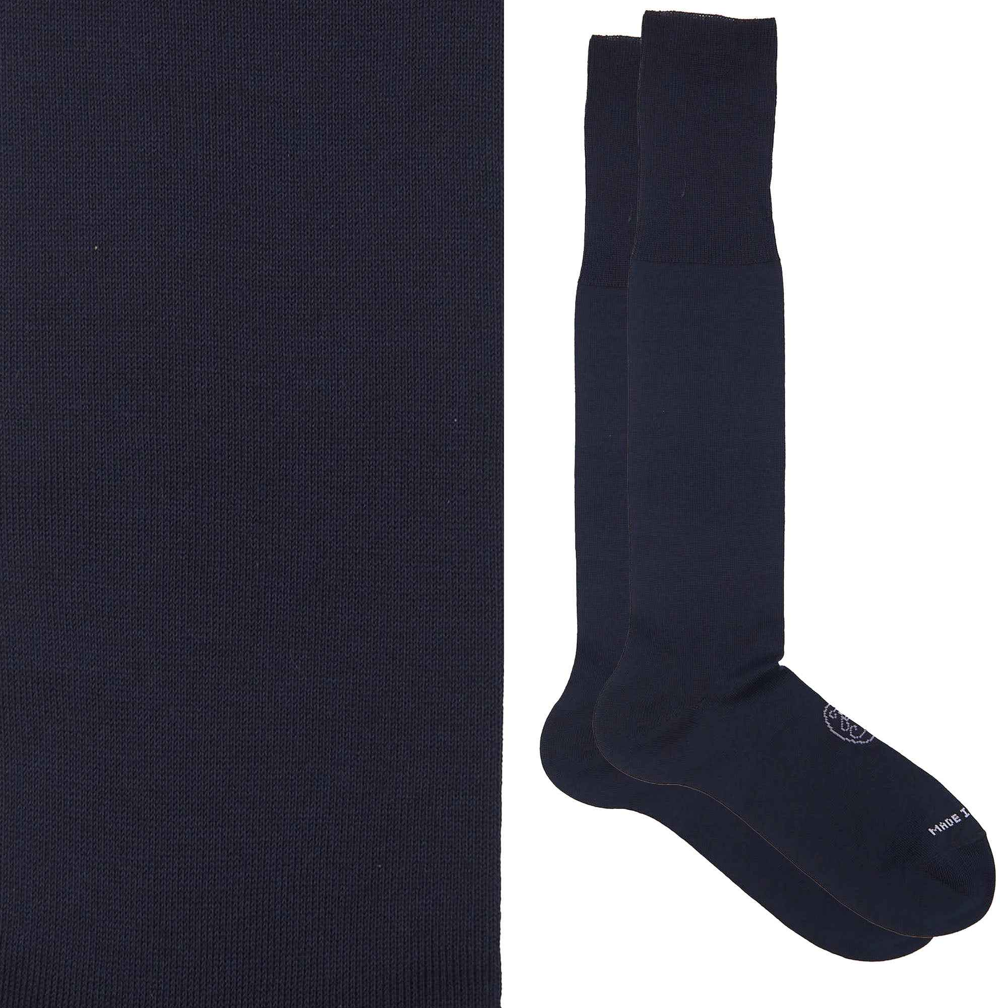 Box calza lunga cotone Filo di Scozia con polsino inglese - GRIGIO CENERE