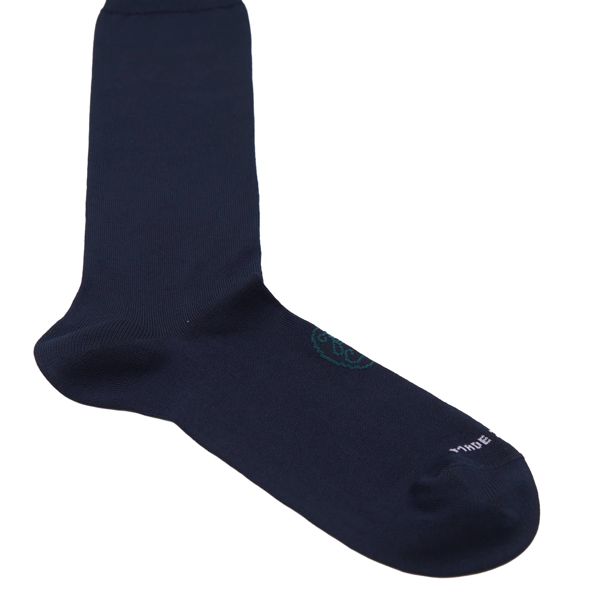 Calza uomo in Filo di Scozia Tinta unita Blu - VERDE SCURO LARICE