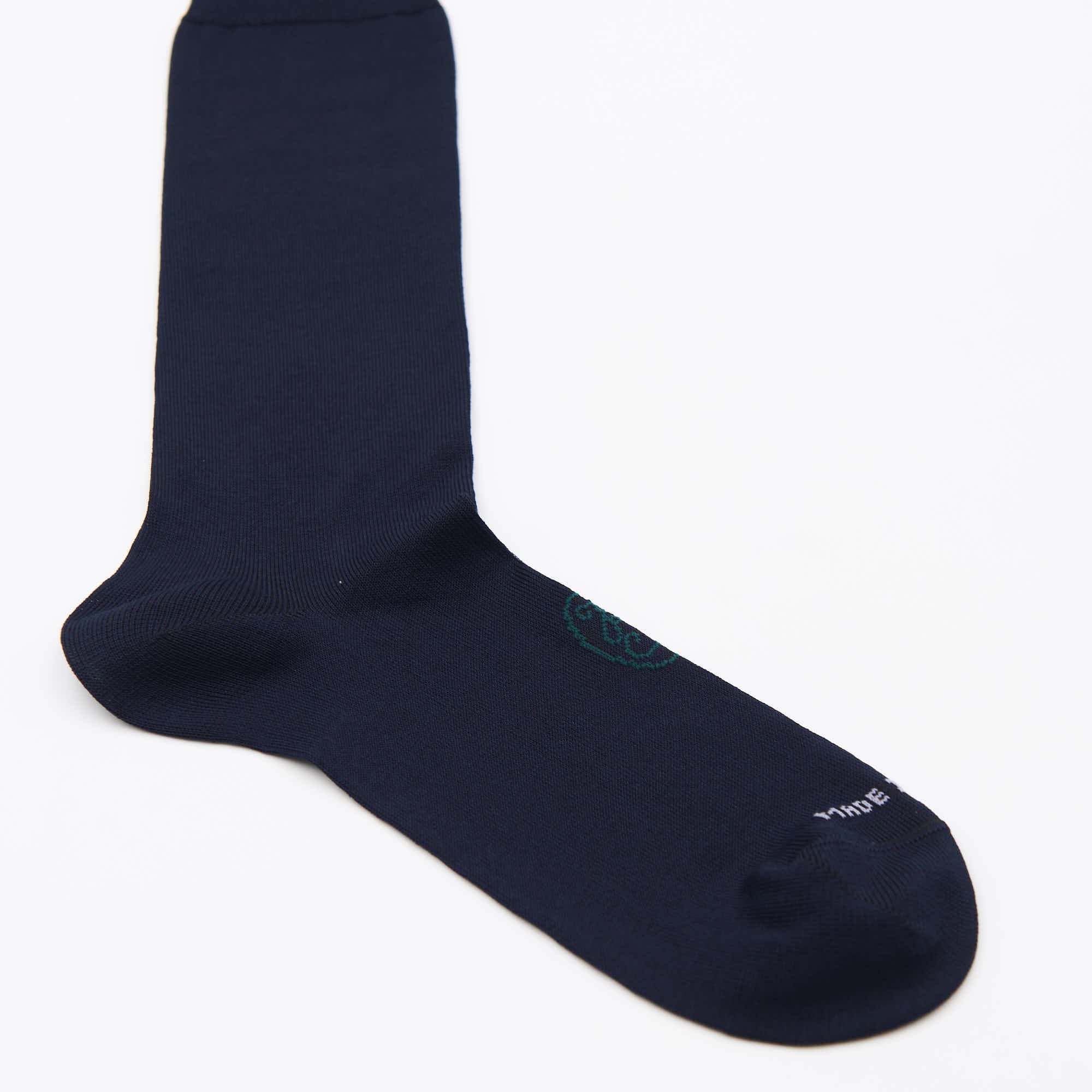 Box calza lunga cotone Filo di Scozia con polsino inglese - VERDE SCURO LARICE - Barocco Italiano