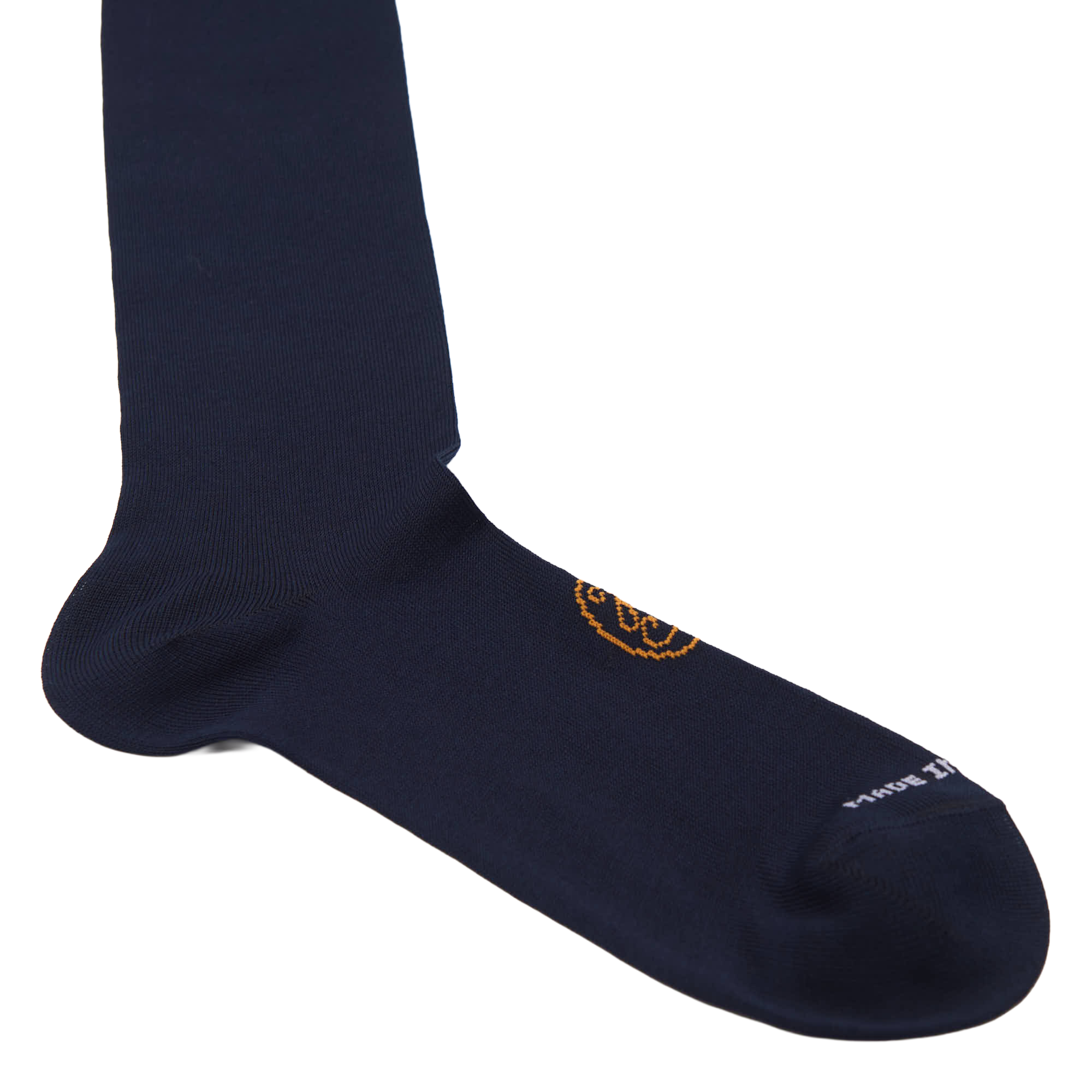 Calza uomo in Filo di Scozia Tinta unita Blu - MARRONE ROVERE