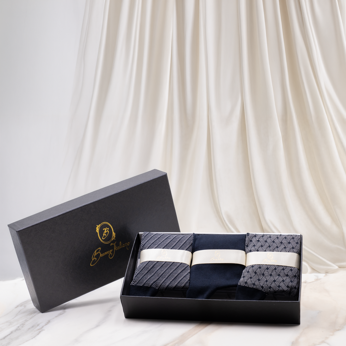 Essential Box - Intreccio Veneziano & Regimental - GRIGIO CENERE