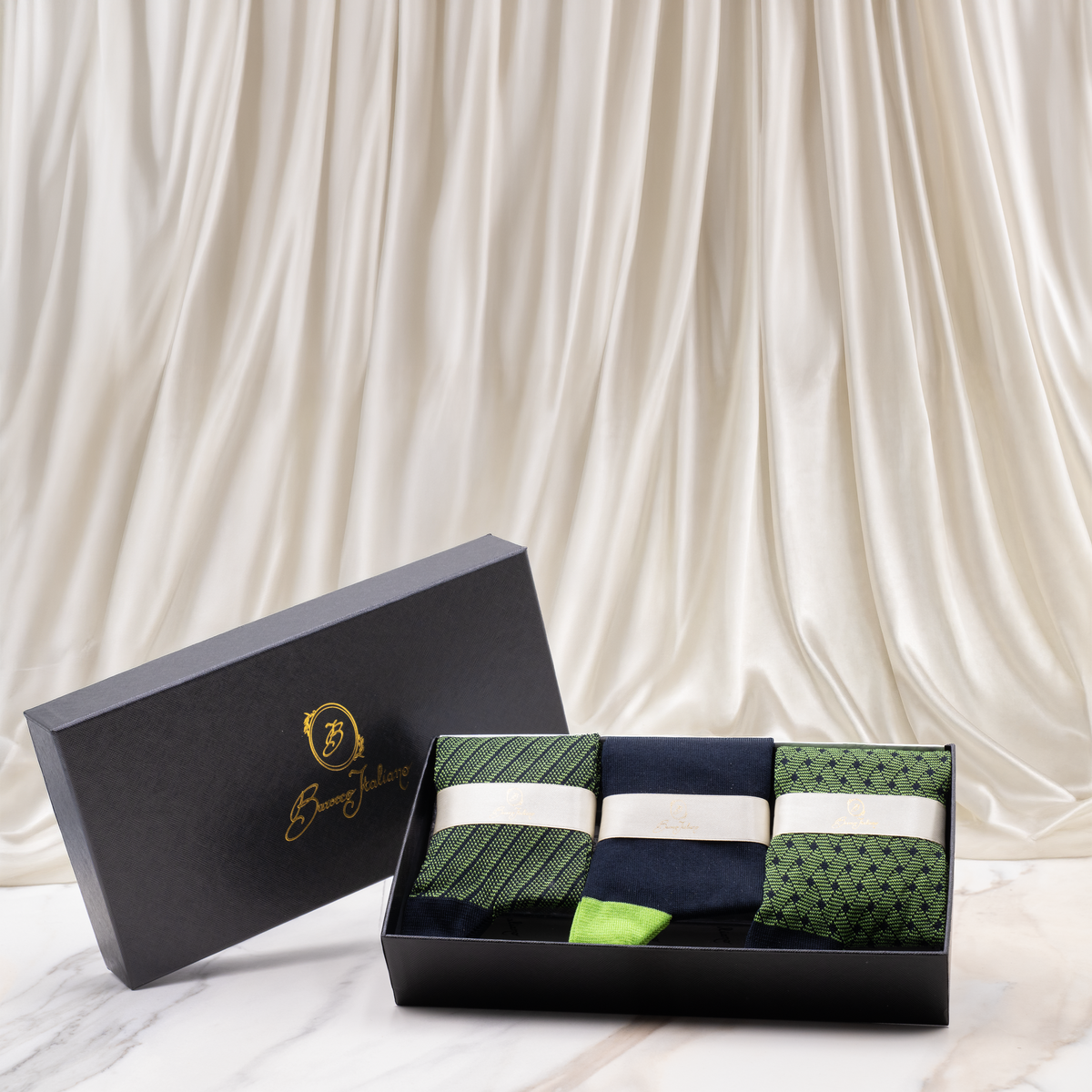 Essential Box - Intreccio Veneziano & Regimental - VERDE PRATO