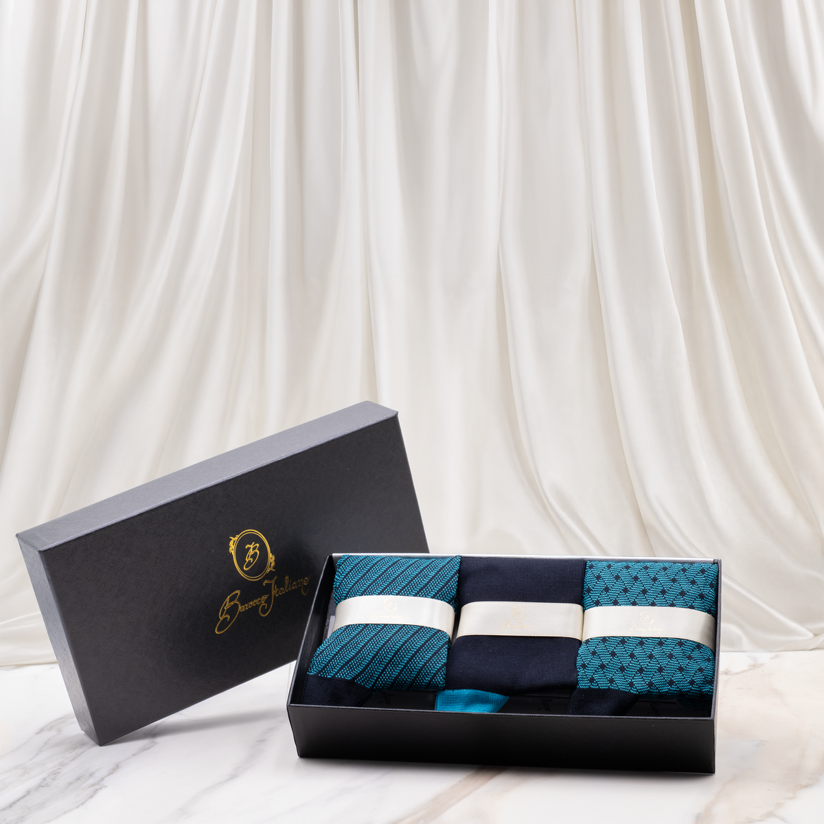 Essential Box - Intreccio Veneziano & Regimental - TURCHESE SORGENTE
