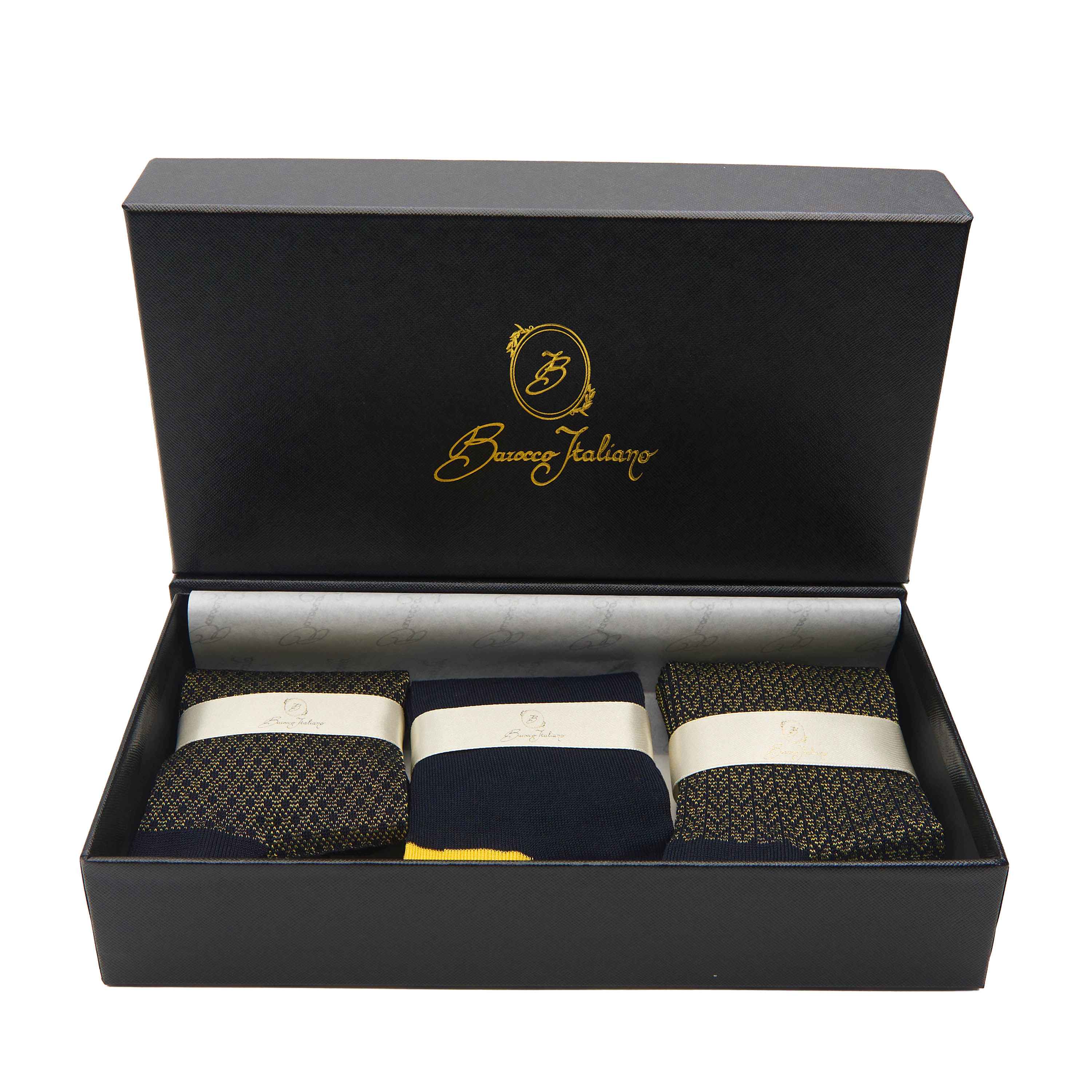 Box calza lunga cotone Filo di Scozia con polsino inglese - GIALLO SOLE