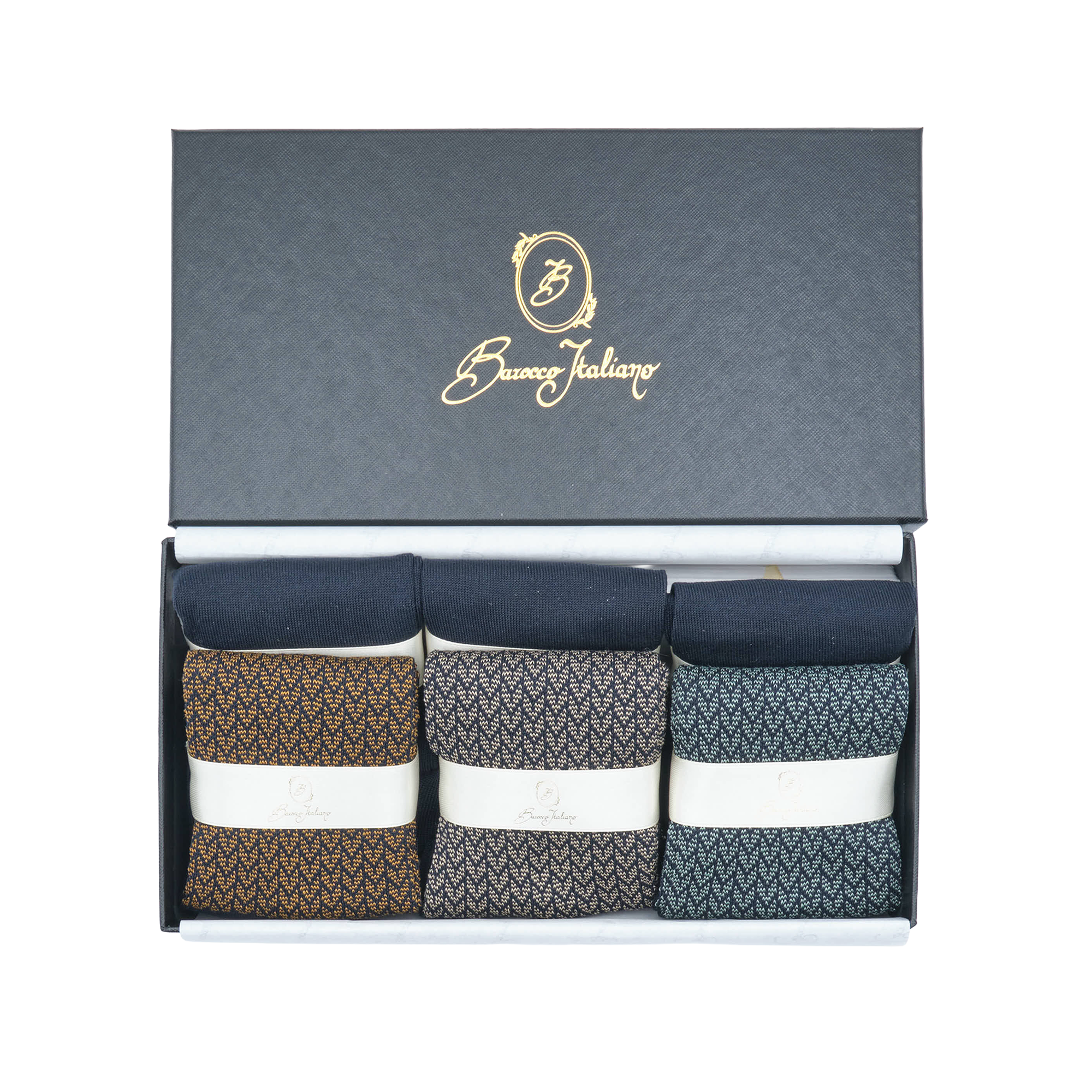 Prestige Box Moderna - Spigato & Tinta Unita Blu