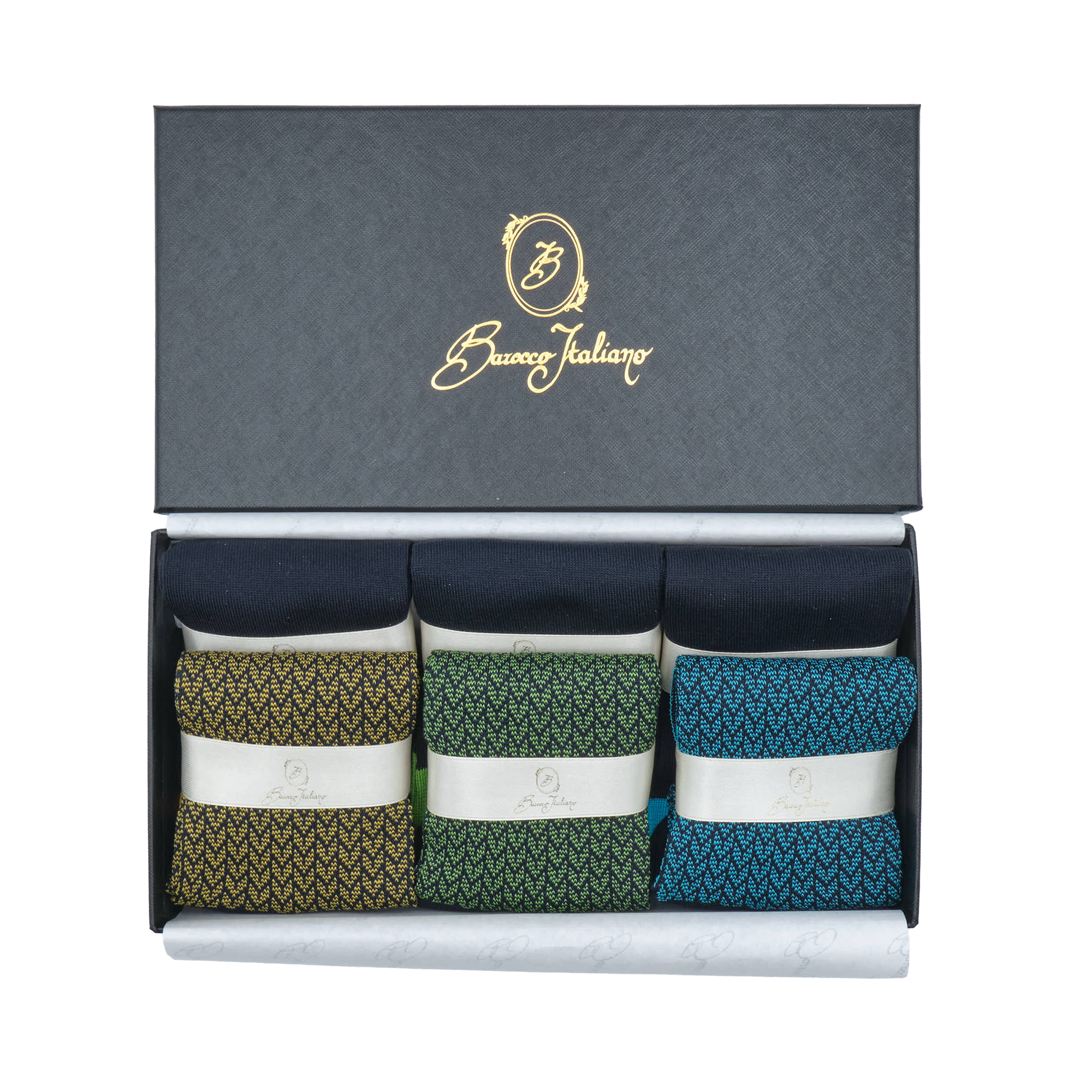 Prestige Box Eclettica - Spigato & Tinta Unita Blu