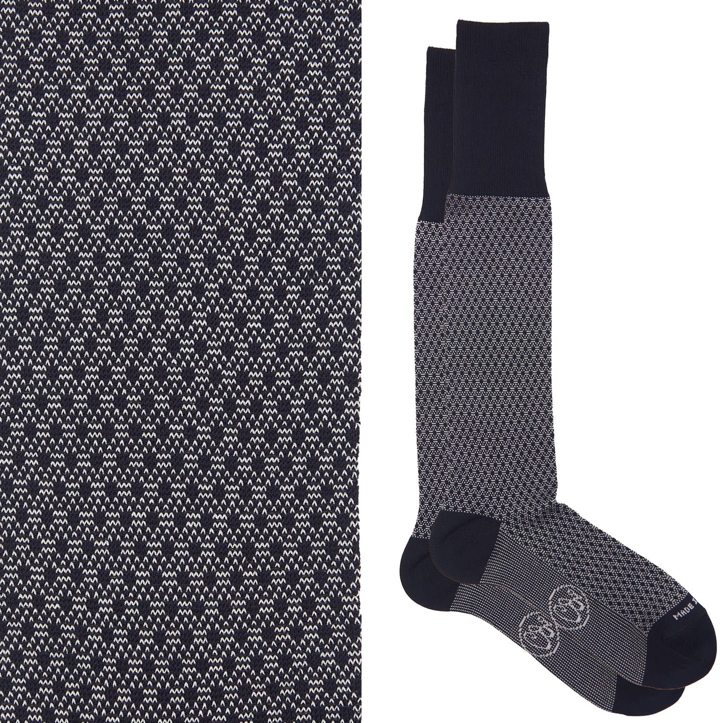 Box calza lunga cotone Filo di Scozia con polsino inglese e Cintura in morbida pelle - GRIGIO CENERE