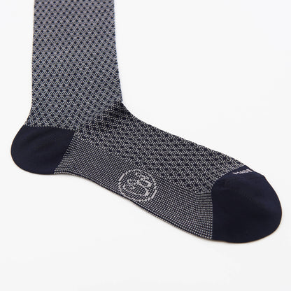 Box 6 paia colorate calza lunga Filo di Scozia Spigato e Principe di Galles con polsino inglese - Marrone ROVERE Verde scuro LARICE Grigio CENERE