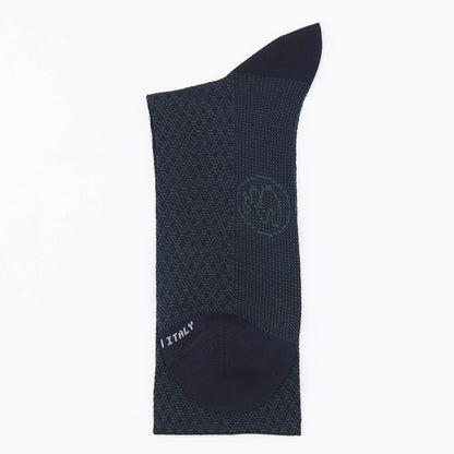 Box 6 paia colorate calza lunga Filo di Scozia Spigato e Principe di Galles con polsino inglese - Marrone ROVERE Verde scuro LARICE Grigio CENERE