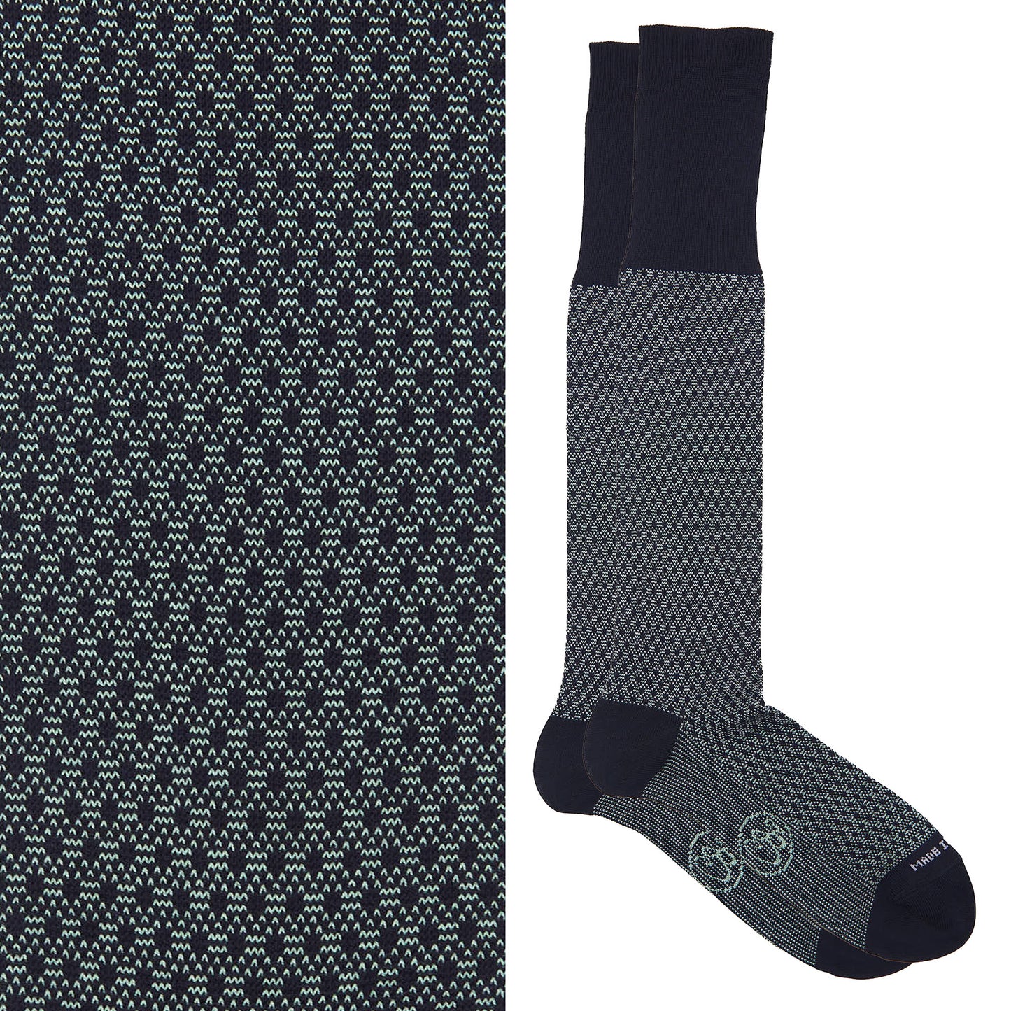 Box calza lunga cotone Filo di Scozia con polsino inglese - VERDE CHIARO MENTA