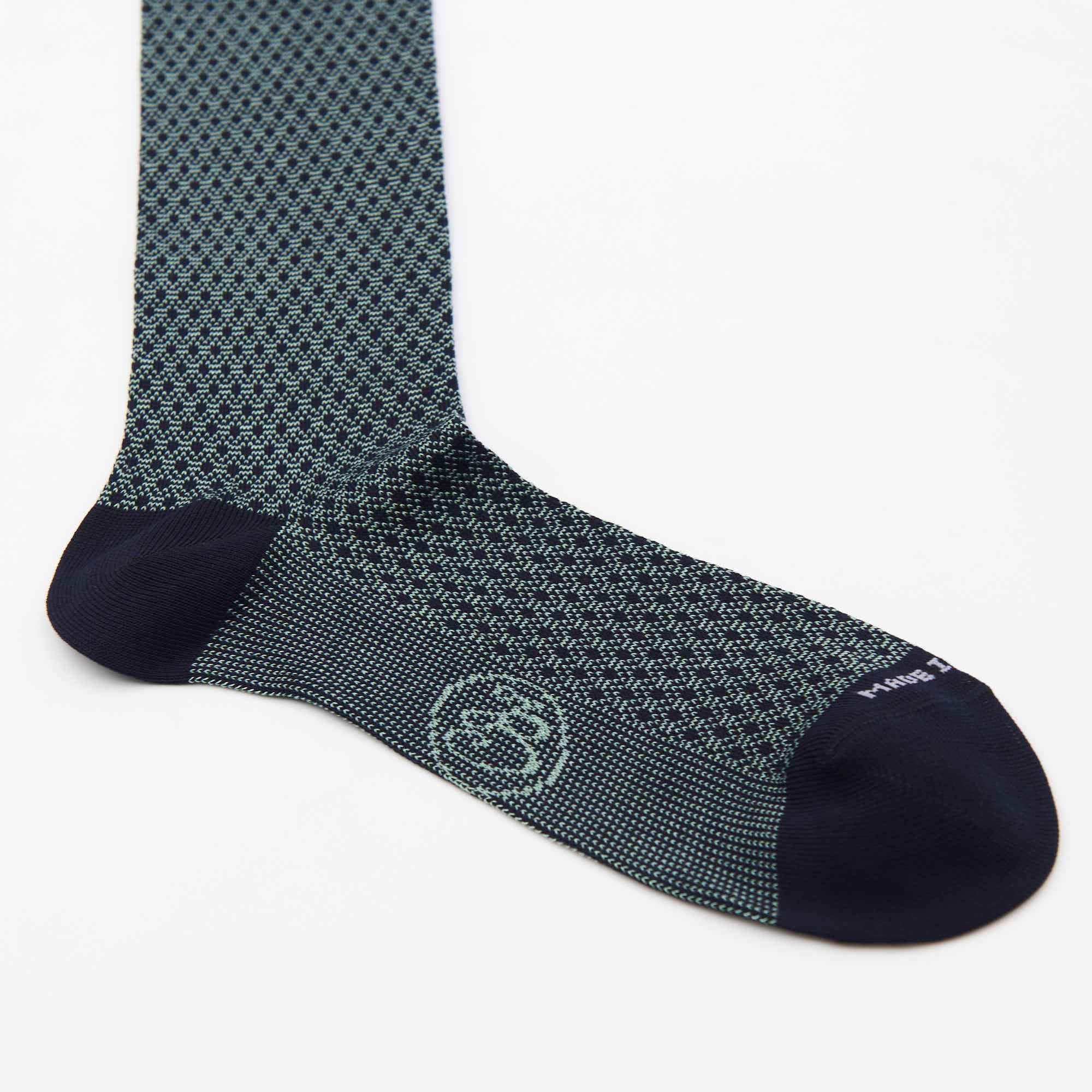 Box calza lunga cotone Filo di Scozia con polsino inglese - VERDE CHIARO MENTA