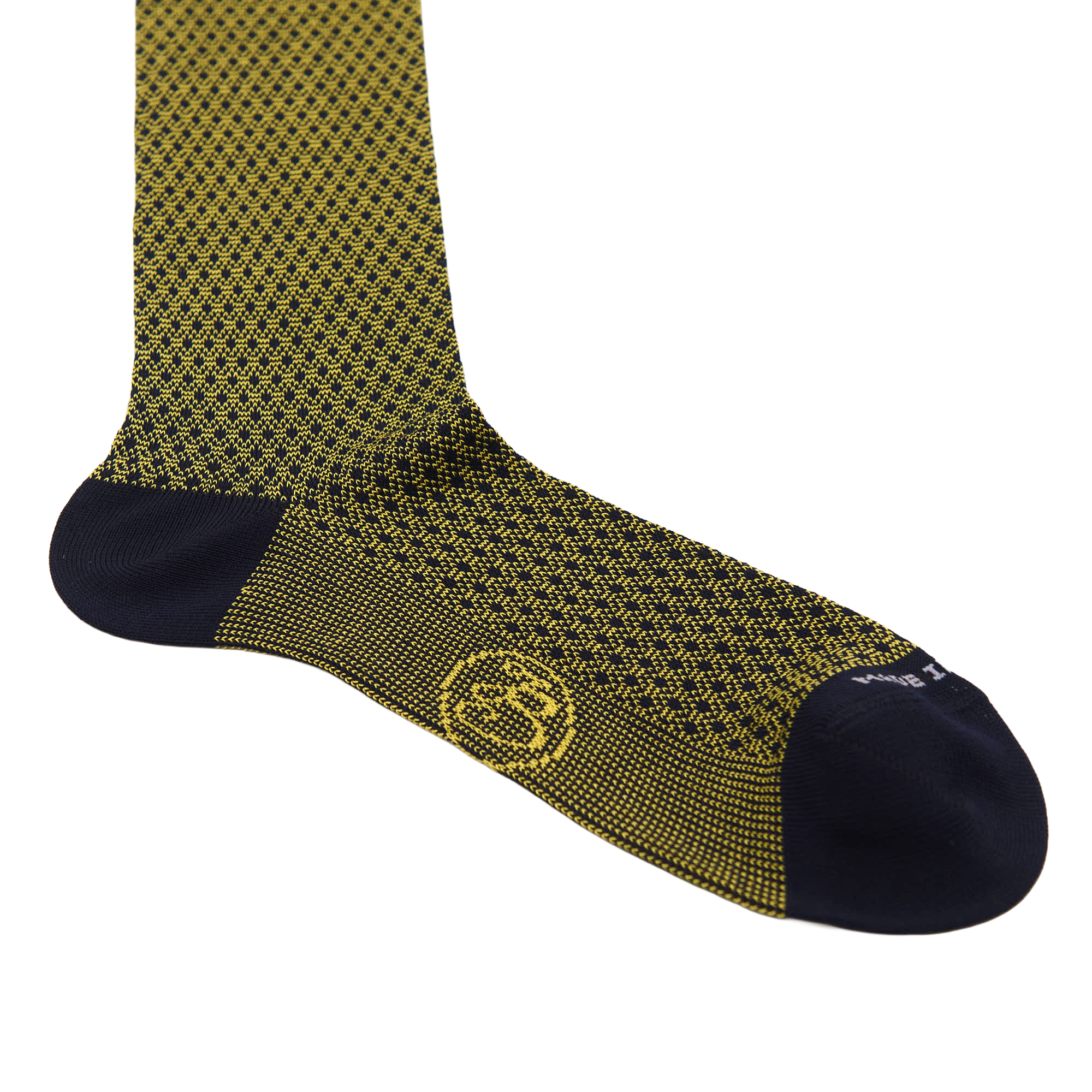 Calza lunga in Filo di Scozia Principe di Galles - Giallo Sole