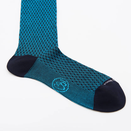 Box 6 paia miste calza lunga Filo di Scozia Principe di Galles con polsino inglese - Giallo SOLE, Verde PRATO, Celeste SORGENTE e Tinta Unita