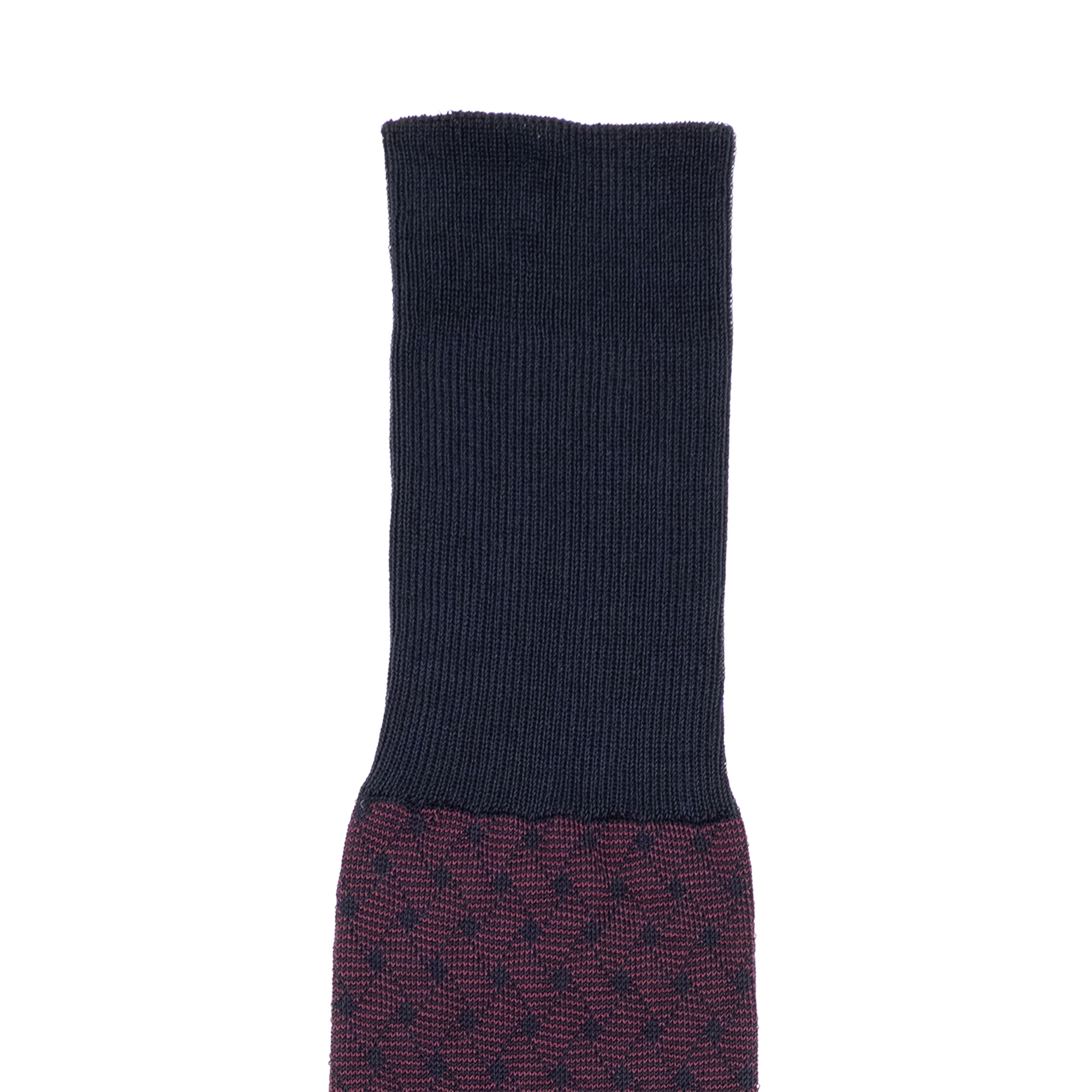 Calza lunga in Filo di Scozia Intreccio Veneziano - Rosso scuro Barolo