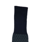 Calza lunga Jacquard Filo di Scozia con polsino inglese fondo blu Intreccio Veneziano - VERDE SCURO LARICE