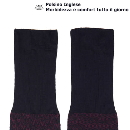 Box calza lunga cotone Filo di Scozia con polsino inglese - ROSSO BAROLO
