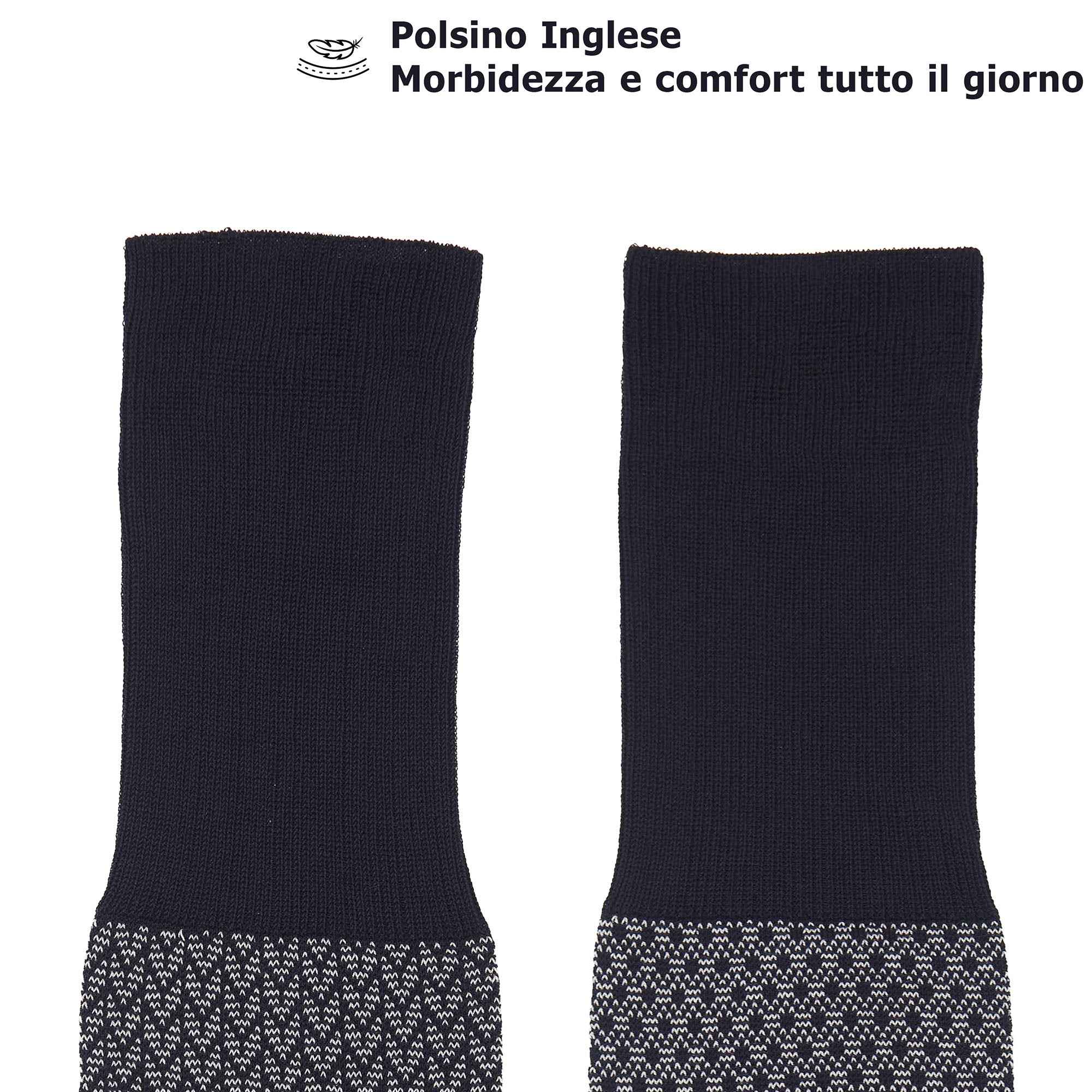 Box calza lunga cotone Filo di Scozia con polsino inglese e Cravatta in seta fatta a mano - GRIGIO CENERE