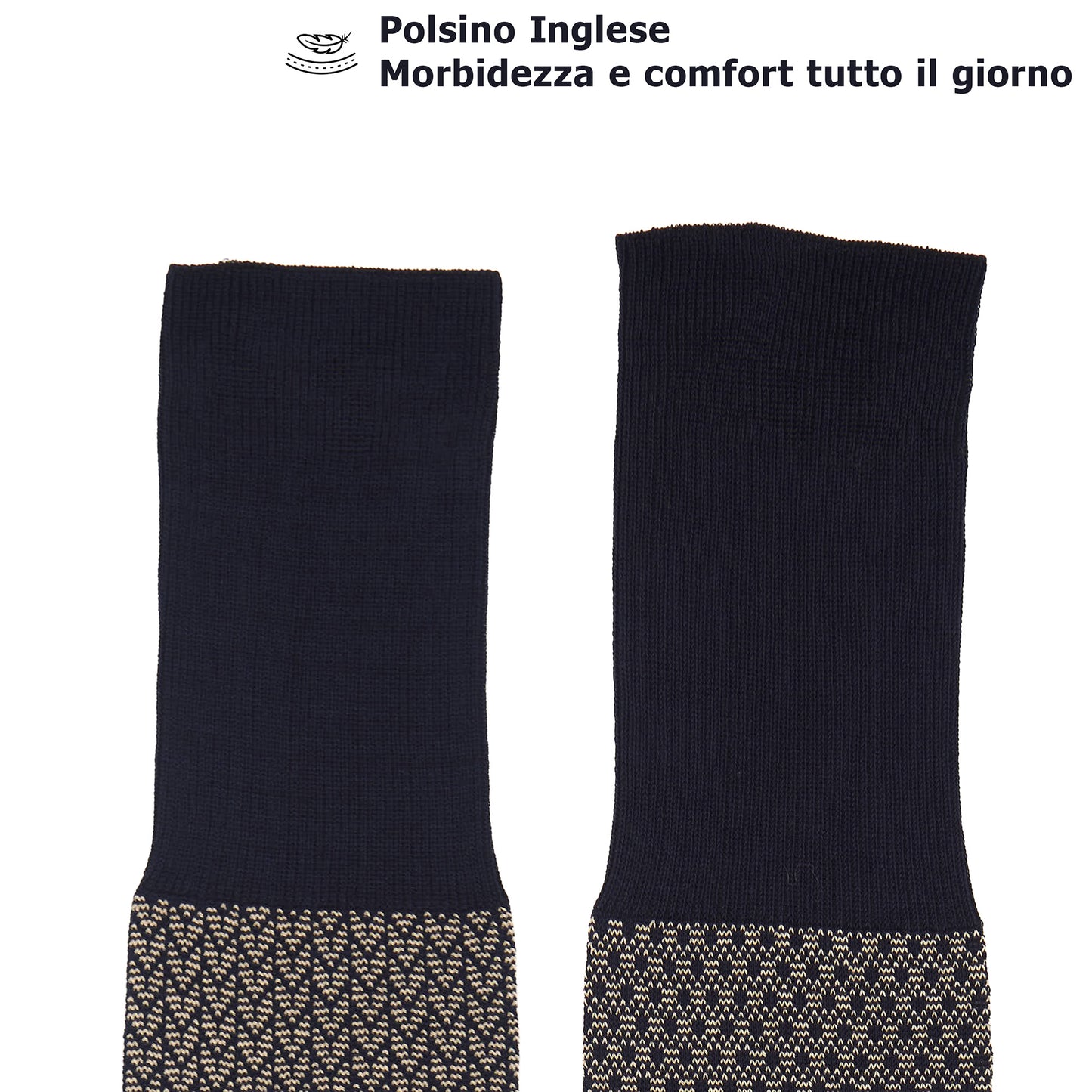 Box calza lunga cotone Filo di Scozia con polsino inglese e Cravatta in seta fatta a mano - GIALLO DESERTO
