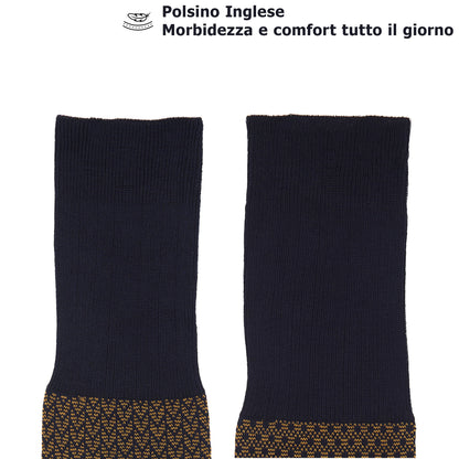 Box calza lunga cotone Filo di Scozia con polsino inglese e Cravatta in seta fatta a mano - MARRONE ROVERE