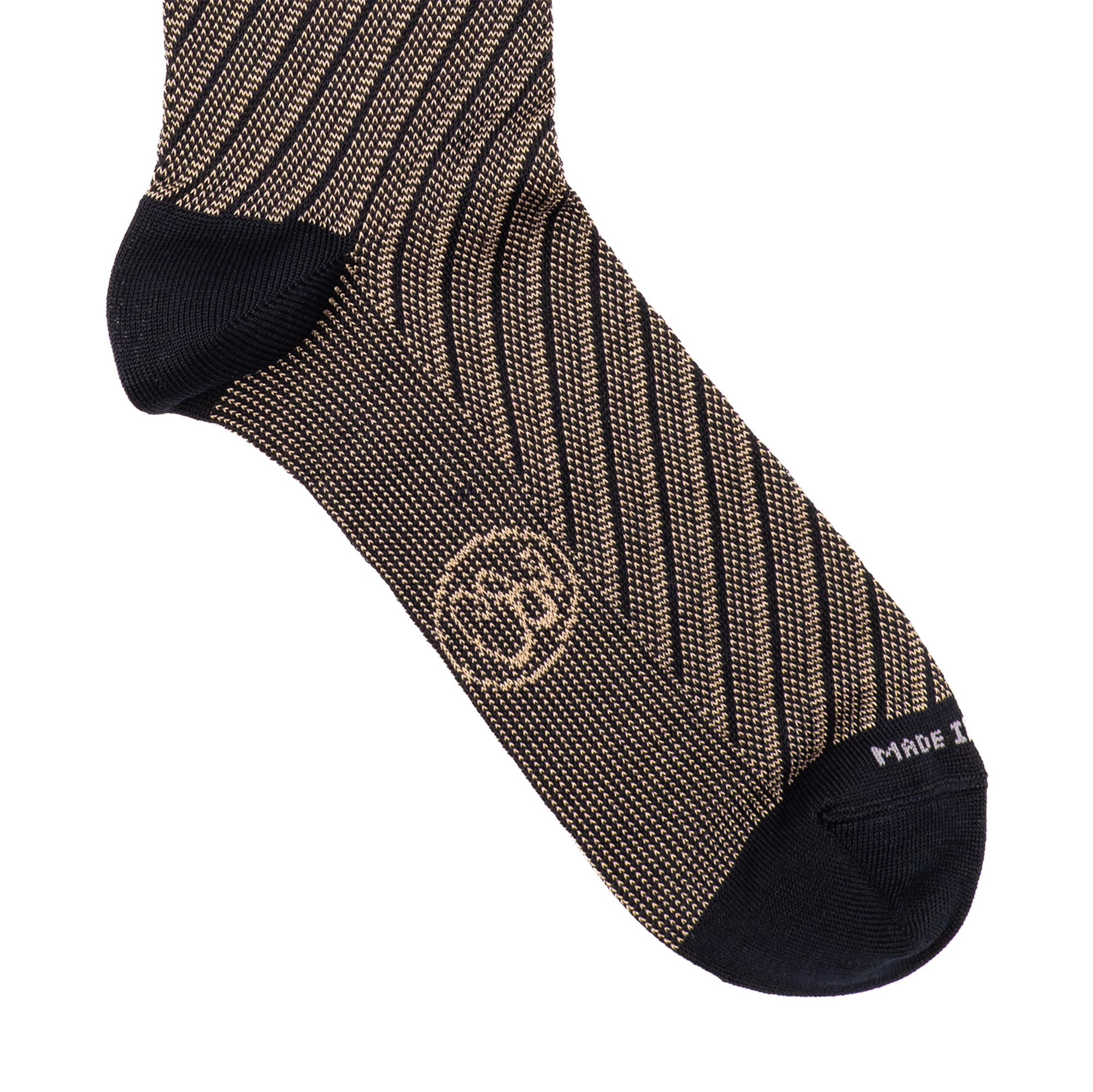 Calza uomo in Filo di Scozia Regimental - Beige Deserto
