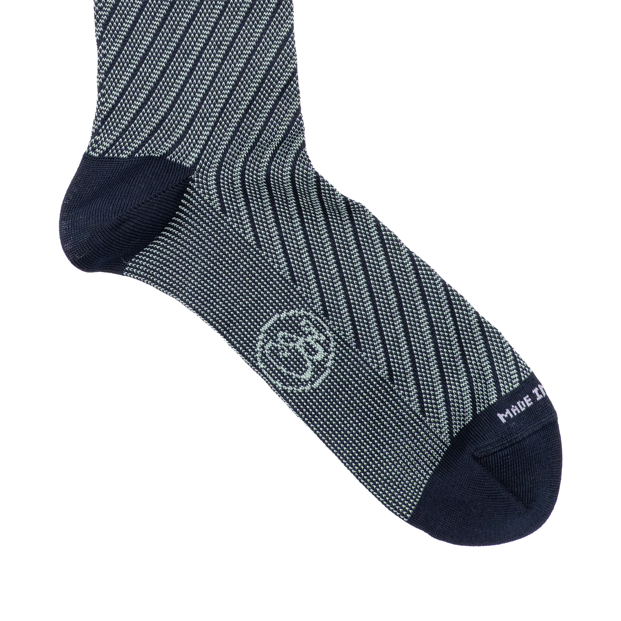 Calza uomo in Filo di Scozia Regimental - Verde chiaro Menta