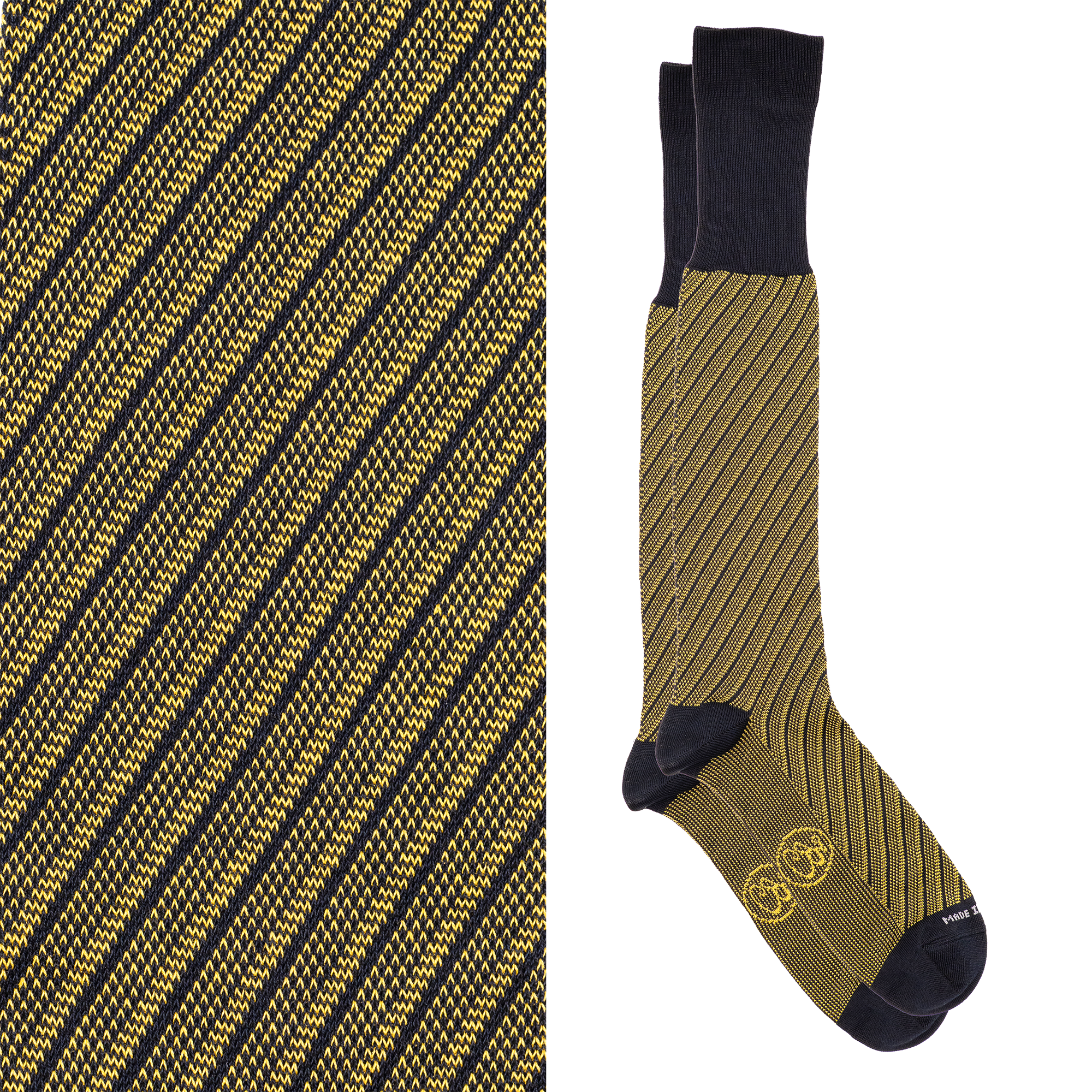 Calza uomo in Filo di Scozia Regimental - Giallo Sole