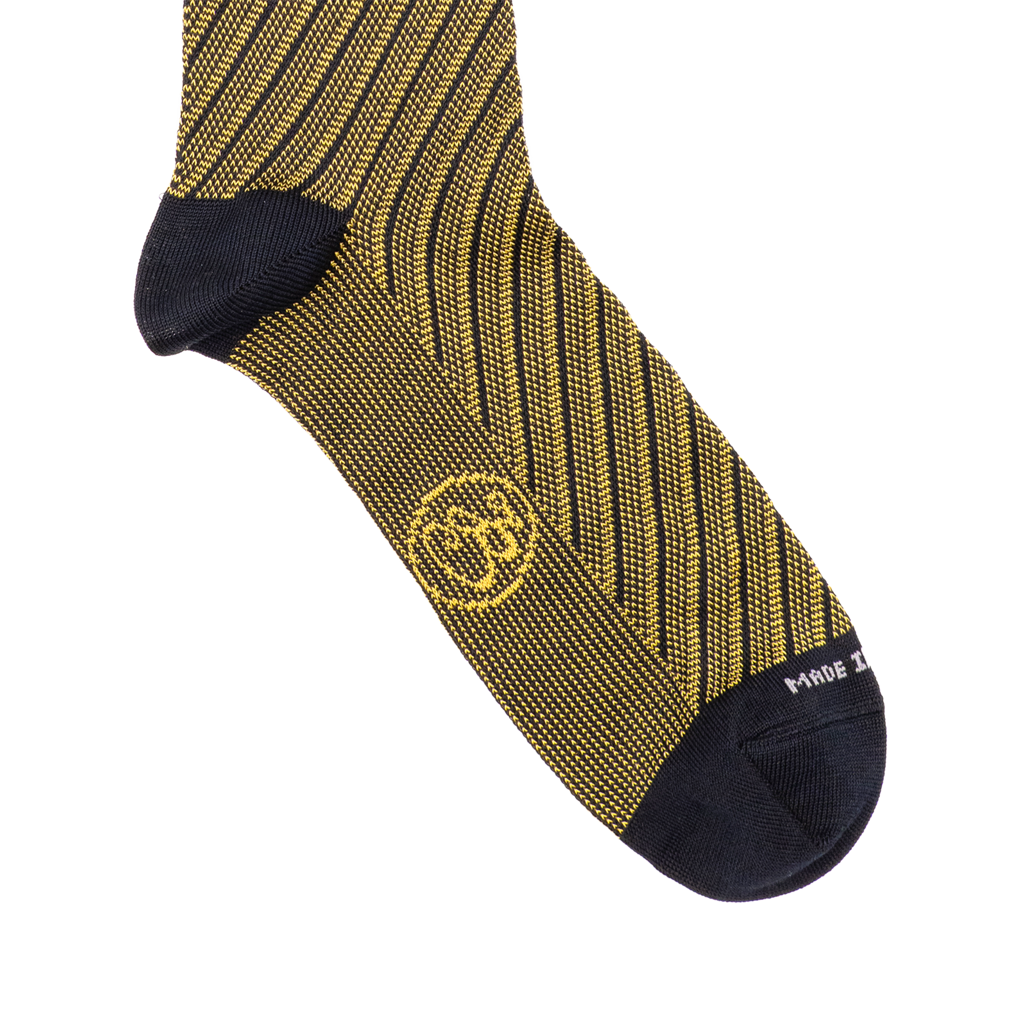 Calza uomo in Filo di Scozia Regimental - Giallo Sole