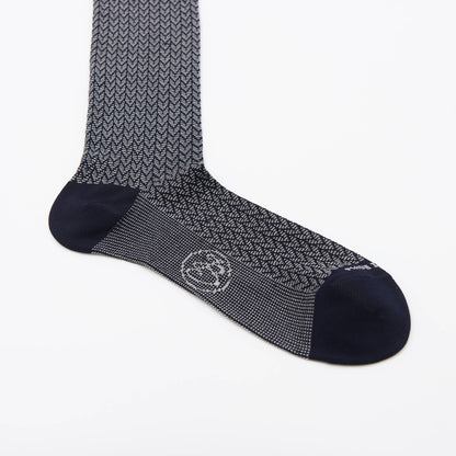 Box calza lunga cotone Filo di Scozia con polsino inglese - GRIGIO CENERE