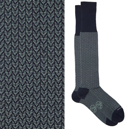 Box calza lunga cotone Filo di Scozia con polsino inglese - VERDE CHIARO MENTA