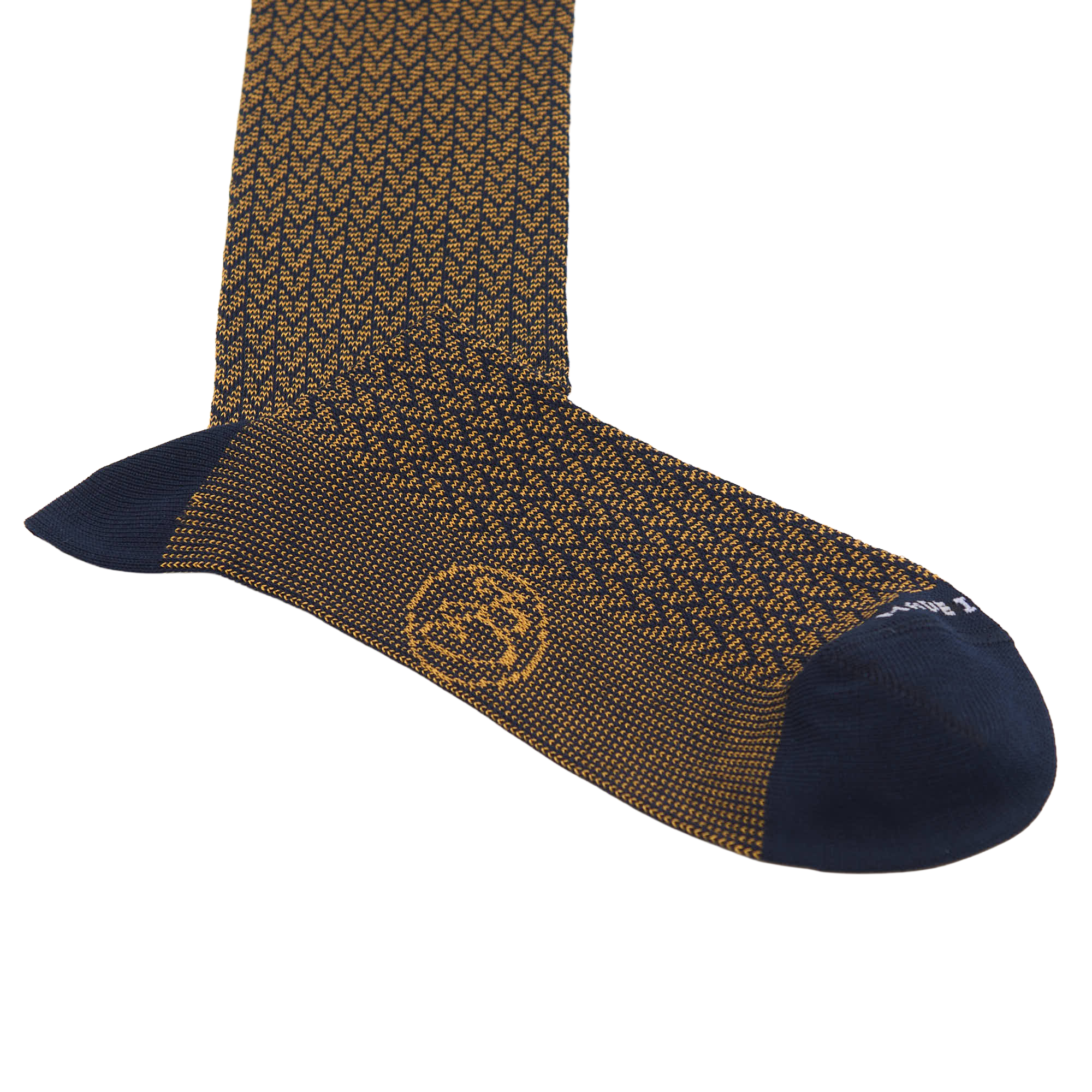 Calza lunga in Filo di Scozia Spigato - Marrone Rovere