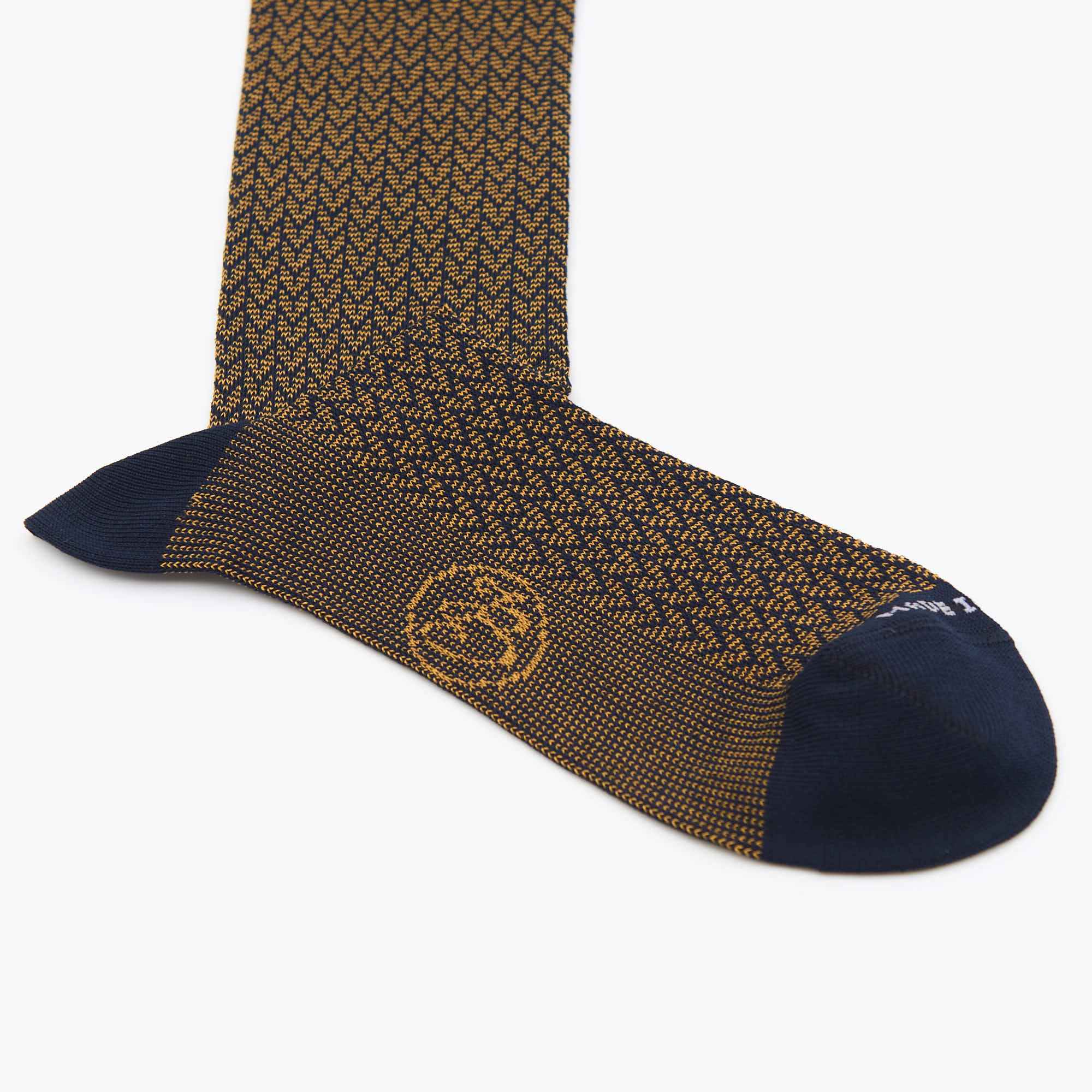 Box calza lunga cotone Filo di Scozia con polsino inglese - MARRONE ROVERE