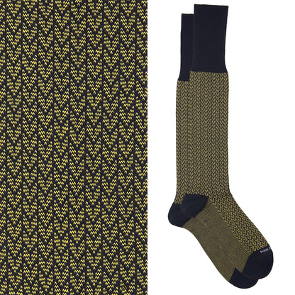 Box calza lunga cotone Filo di Scozia con polsino inglese - GIALLO SOLE