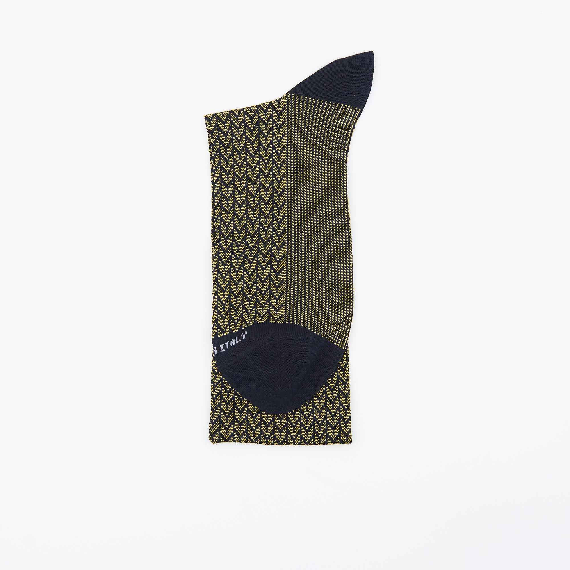 Box calza lunga cotone Filo di Scozia con polsino inglese - GIALLO SOLE