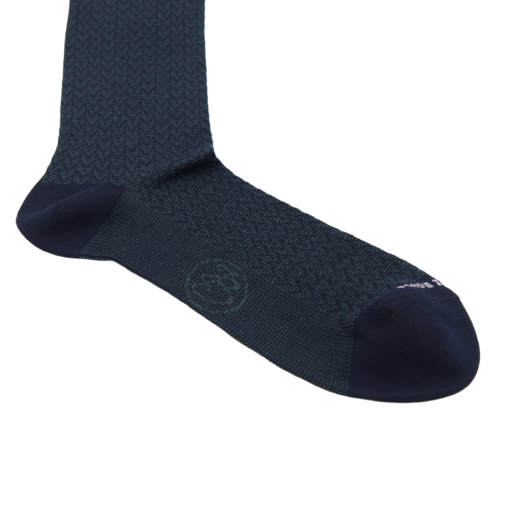 Calza lunga in Filo di Scozia Spigato - Verde scuro Larice