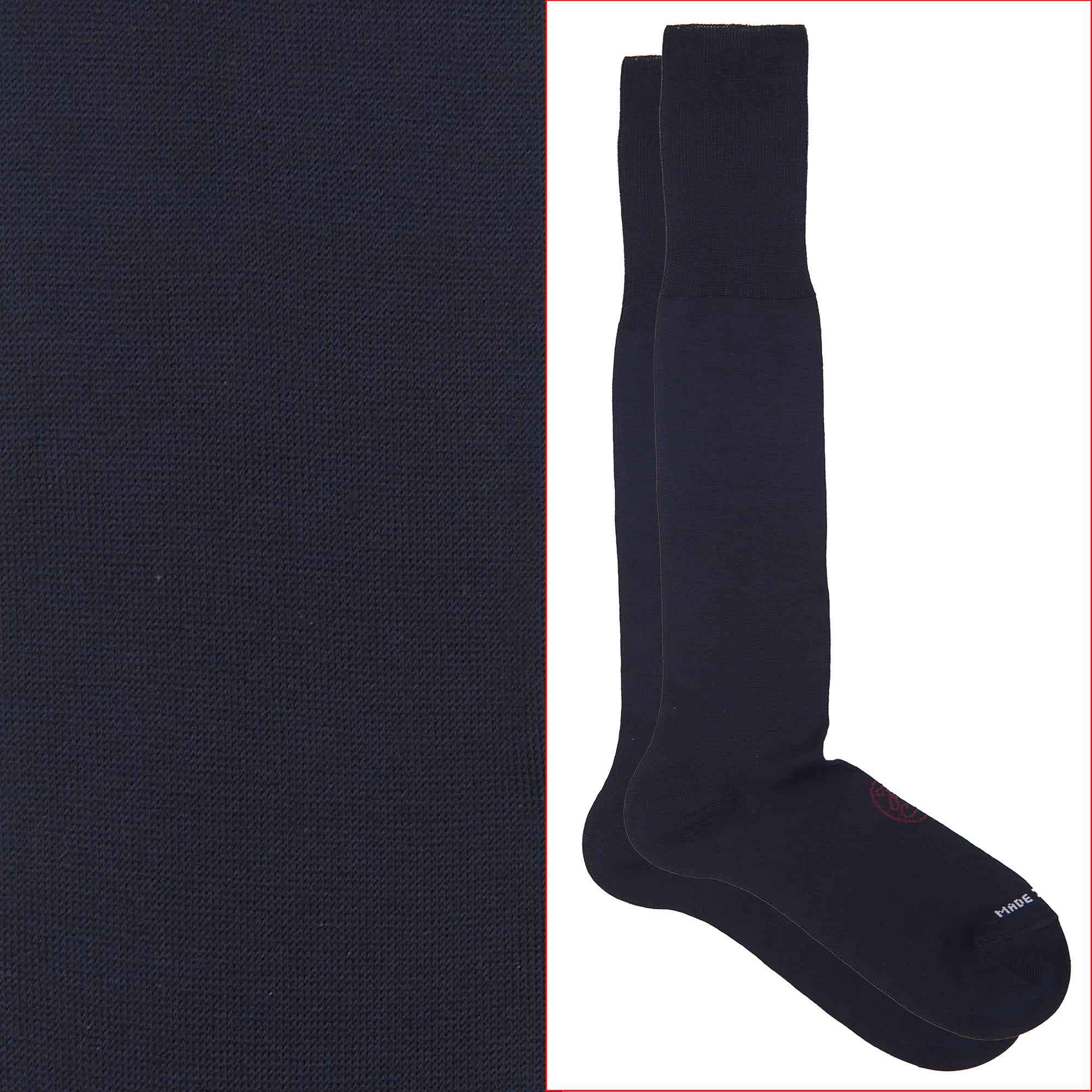 Box calza lunga cotone Filo di Scozia con polsino inglese - ROSSO BAROLO