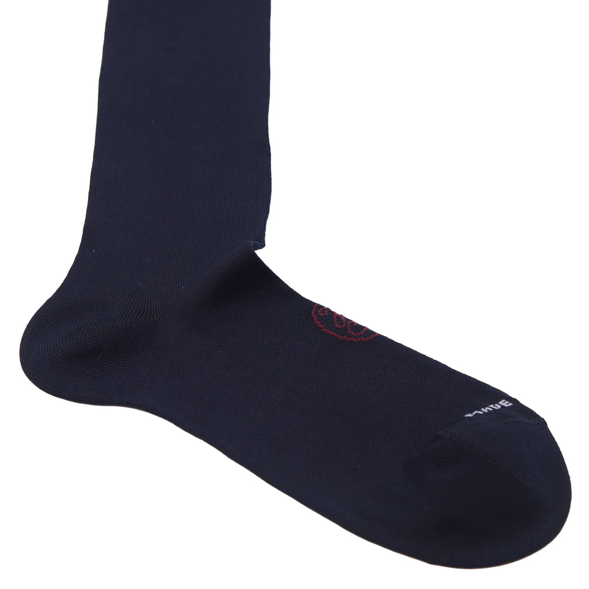 Calza uomo in Filo di Scozia Tinta unita Blu - ROSSO BAROLO