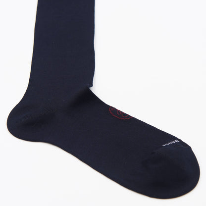 Box calza lunga cotone Filo di Scozia con polsino inglese - ROSSO BAROLO