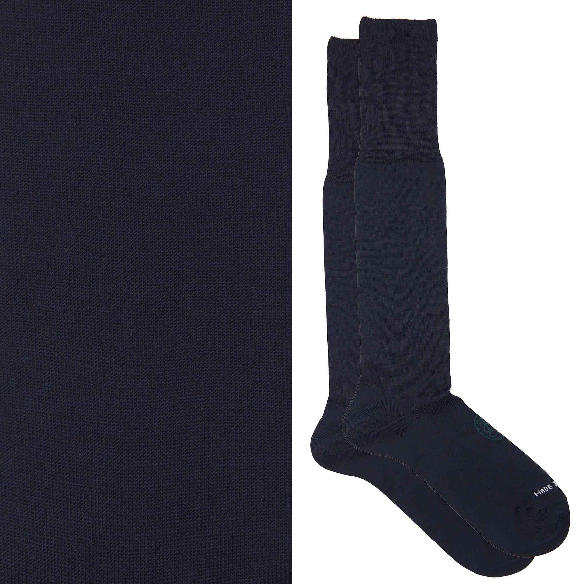 Box calza lunga cotone Filo di Scozia con polsino inglese - VERDE SCURO LARICE