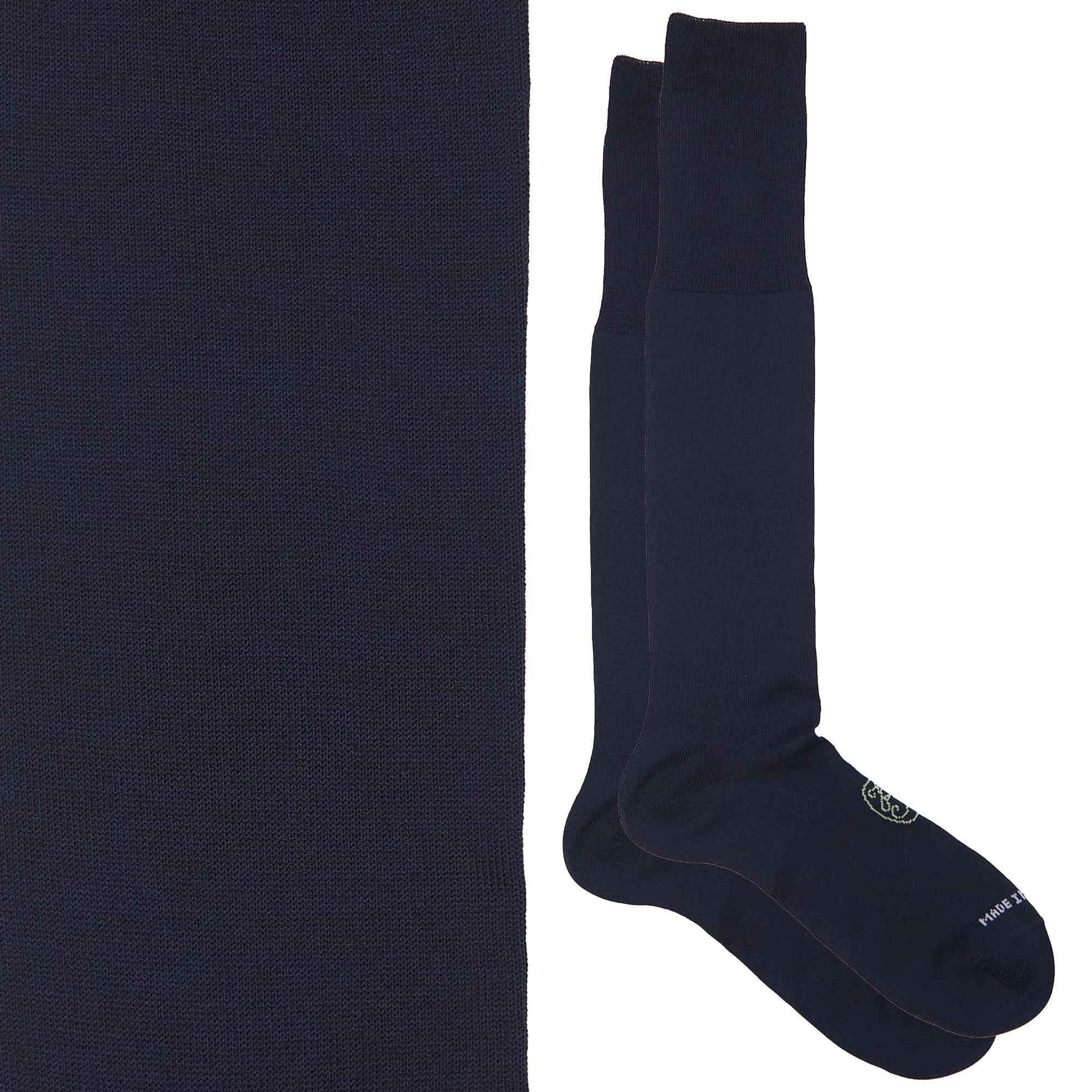 Box calza lunga cotone Filo di Scozia con polsino inglese - VERDE CHIARO MENTA