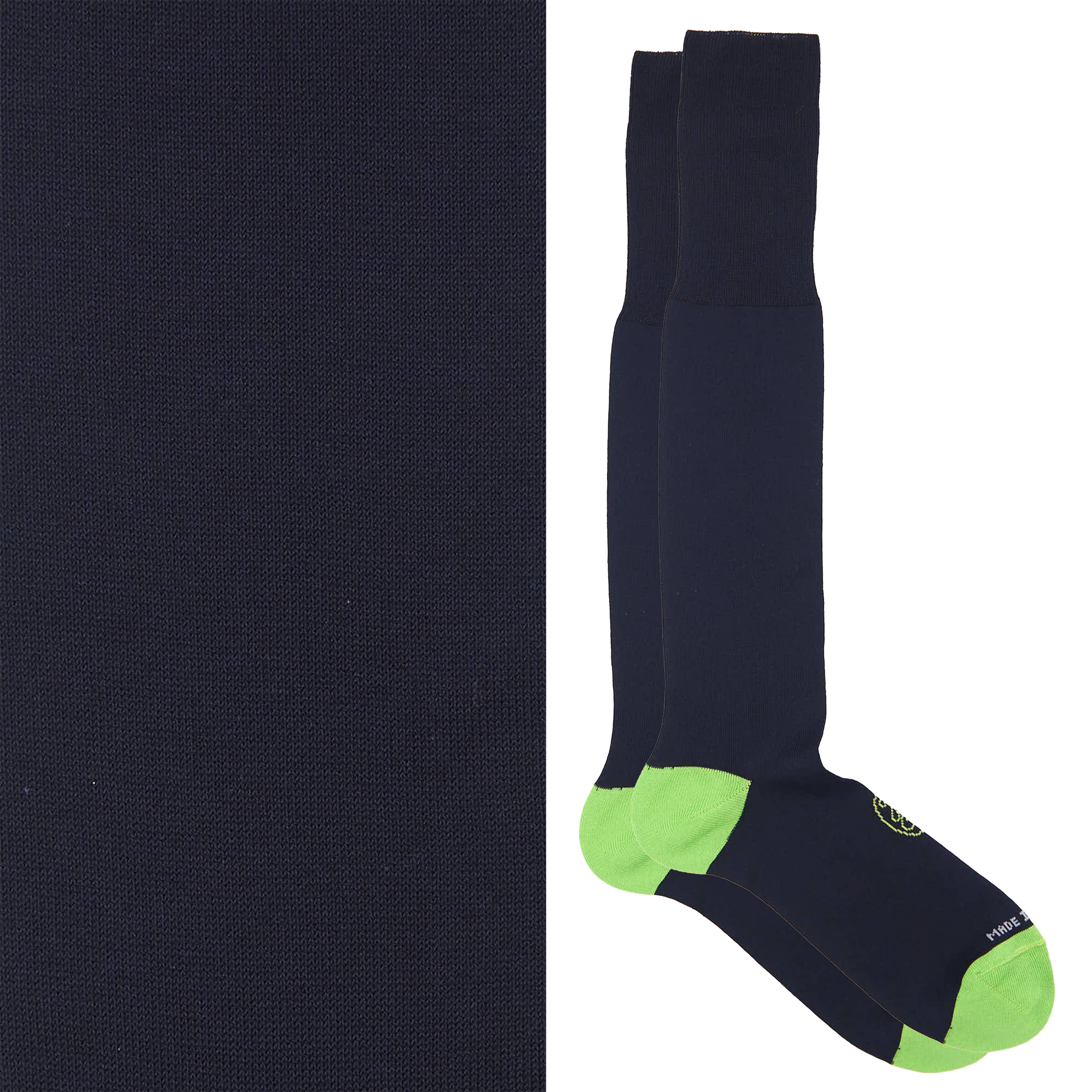 Calza uomo in Filo di Scozia Tinta unita Blu - VERDE PRATO